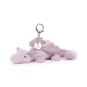 JellyCat Lavender Dragon Bag Charm