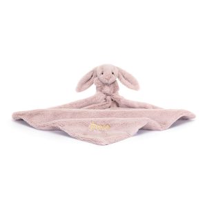 JellyCat Personalised Bashful Luxe Bunny Rosa Soother