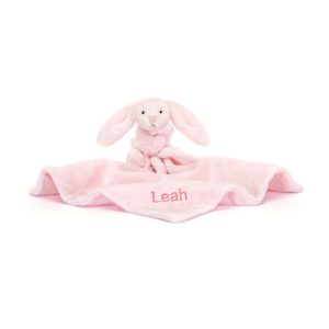 JellyCat Personalised Bashful Bunny Pink Soother