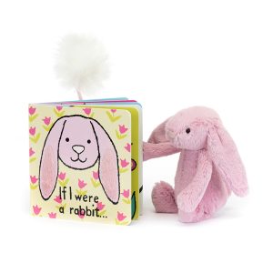 JellyCat If I Were A Rabbit Book and Bashful Tulip Bunny Small
