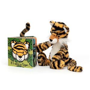 JellyCat If I Were A Tiger Book and Bashful Tiger Medium
