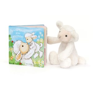 JellyCat Agneau Timide Et Sa Maman Livre and Bashful Lamb Medium
