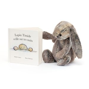 JellyCat Lapin Timide Veille Sur Tes Nuits and Bashful Cottontail Bunny Medium